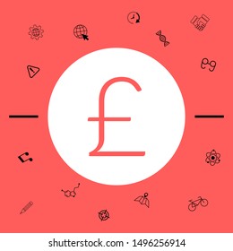 Sterling symbol . Graphic elements for your design