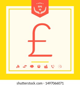 Sterling symbol . Graphic elements for your design