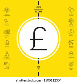 Sterling symbol . Graphic elements for your design