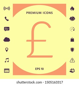 Sterling symbol . Graphic elements for your design