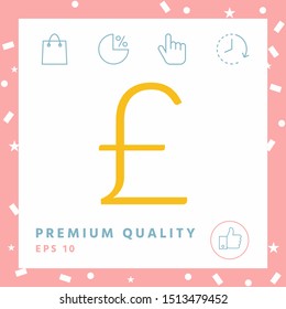 Sterling symbol . Graphic elements for your design