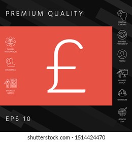 Sterling symbol . Graphic elements for your design