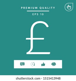 Sterling symbol . Graphic elements for your design