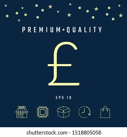 Sterling symbol . Graphic elements for your design