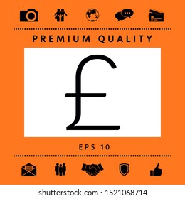 Sterling symbol . Graphic elements for your design