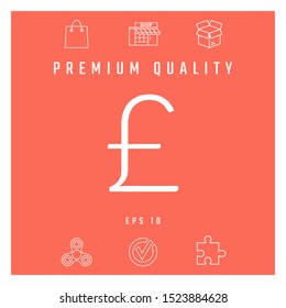 Sterling symbol . Graphic elements for your design