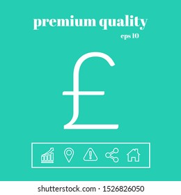 Sterling symbol . Graphic elements for your design