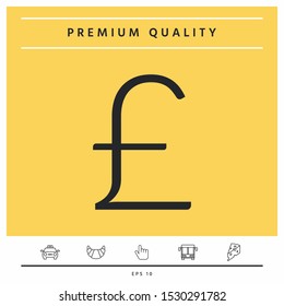 Sterling symbol . Graphic elements for your design