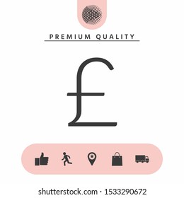Sterling symbol . Graphic elements for your design