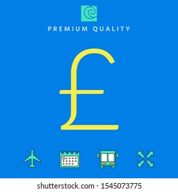 Sterling symbol . Graphic elements for your design