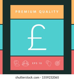 Sterling symbol . Graphic elements for your design