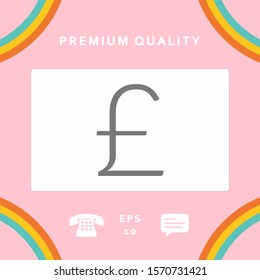 Sterling symbol . Graphic elements for your design