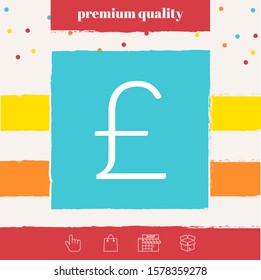 Sterling symbol . Graphic elements for your design