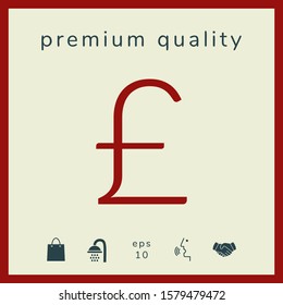 Sterling symbol . Graphic elements for your design