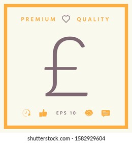 Sterling symbol . Graphic elements for your design