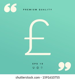Sterling symbol . Graphic elements for your design