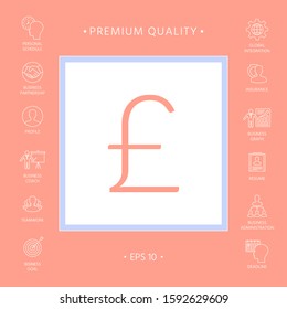 Sterling symbol . Graphic elements for your design