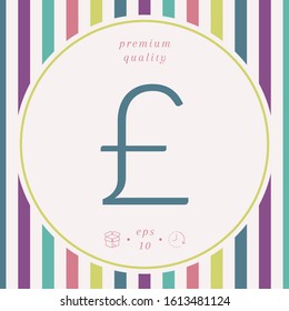 Sterling symbol . Graphic elements for your design