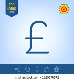 Sterling symbol . Graphic elements for your design