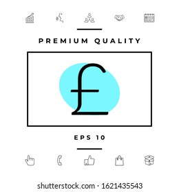 Sterling symbol . Graphic elements for your design
