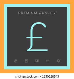 Sterling symbol . Graphic elements for your design
