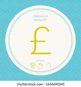 Sterling symbol . Graphic elements for your design