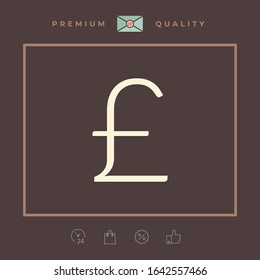 Sterling symbol . Graphic elements for your design