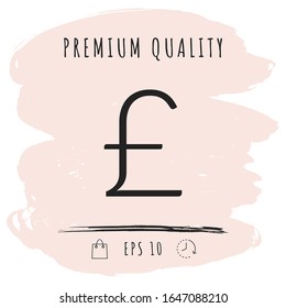 Sterling symbol . Graphic elements for your design