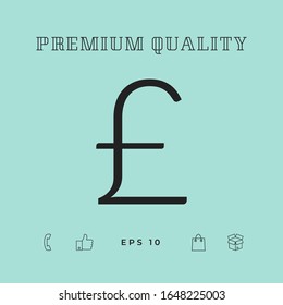 Sterling symbol . Graphic elements for your design