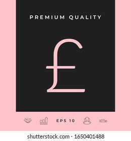 Sterling symbol . Graphic elements for your design