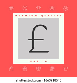 Sterling symbol . Graphic elements for your design