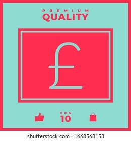 Sterling symbol . Graphic elements for your design