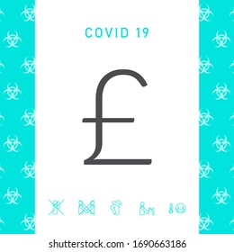 Sterling symbol . Graphic elements for your design