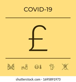 Sterling symbol . Graphic elements for your design