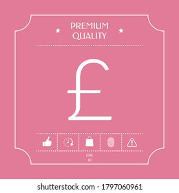 Sterling symbol . Graphic elements for your design