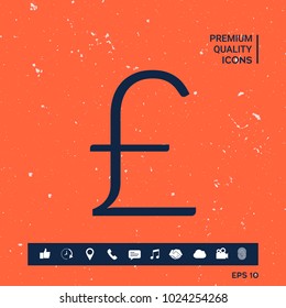 Sterling symbol icon