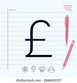 Sterling symbol icon
