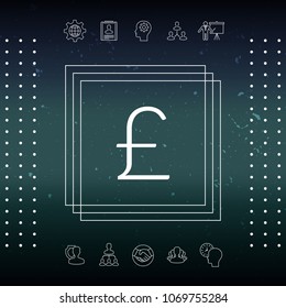 Sterling symbol icon