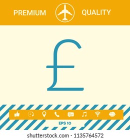 Sterling symbol icon
