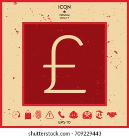 Sterling symbol icon