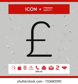 Sterling symbol icon