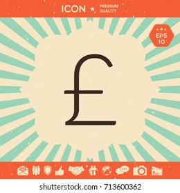 Sterling symbol icon