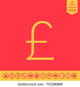 Sterling symbol icon