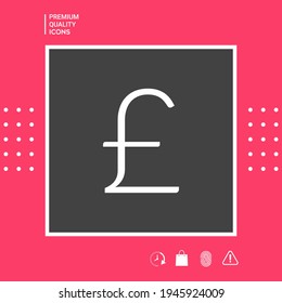 Sterling symbol icon, elements for your design