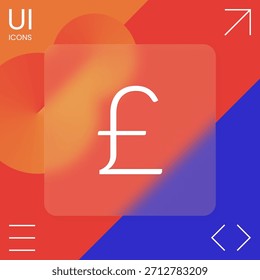 Sterling símbolo icono, Elementos para su diseño