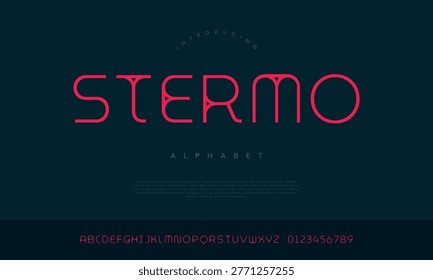 Stermo Elegant Modern Thin Line Display Font with Futuristic Sci-Fi Style for Luxury Tech Branding