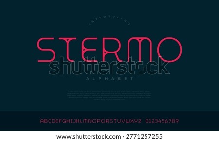 Stermo Elegant Modern Thin Line Display Font with Futuristic Sci-Fi Style for Luxury Tech Branding