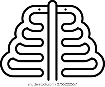 Sternum Illustration vector Icon Design