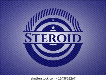 Steroid badge with jean texture