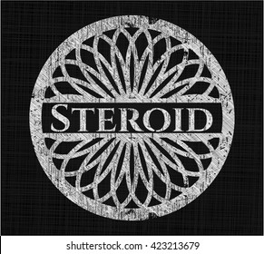 Steroid chalkboard emblem